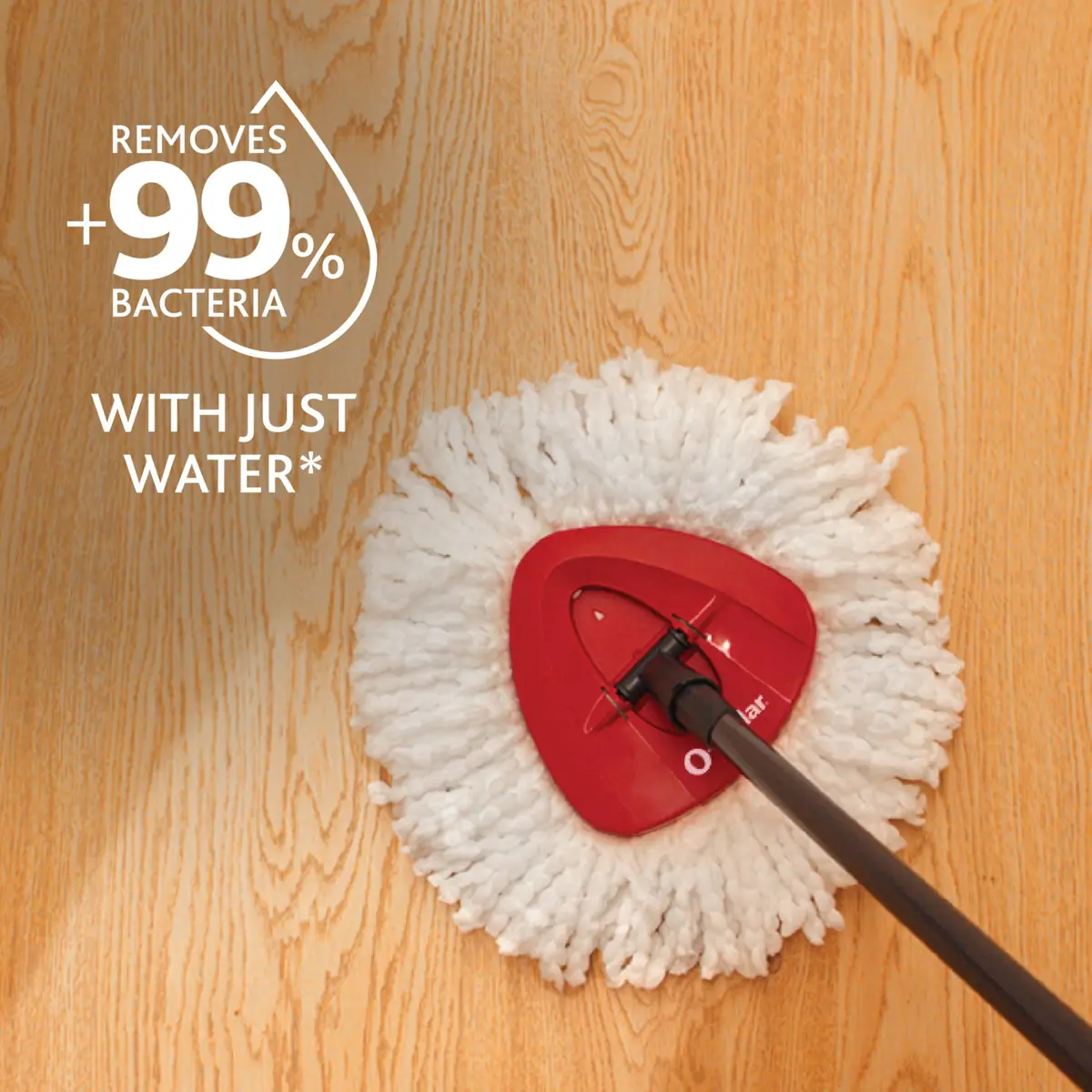O-Cedar EasyWring Microfiber Spin Mop & Bucket Floor Cleaning System with 3 Refills, Red/Gray | Cleans 99% Bacteria with Water - view 4