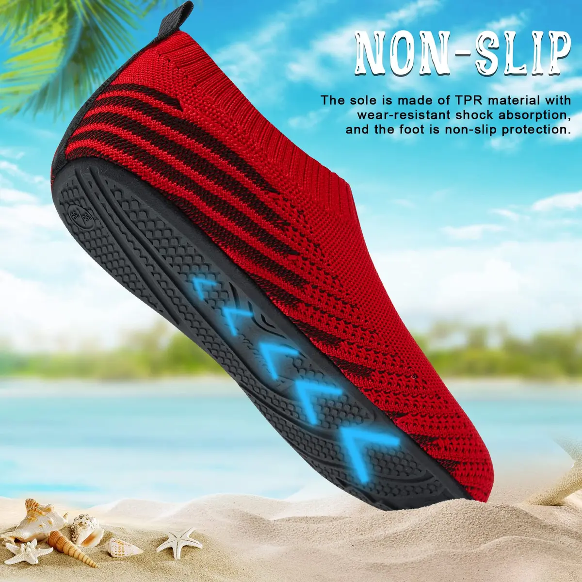 ANLUKE Water Shoes for Women Men | Quick-Dry Swim Shoes for Pool & Beach | Unisex, Breathable Knit, All-Terrain TPR Sole - view 5