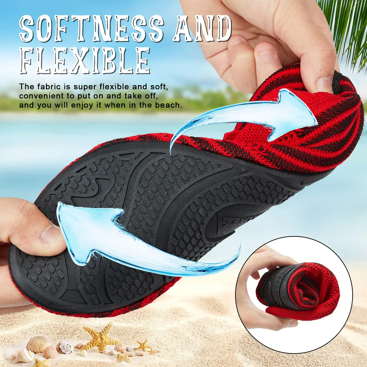 ANLUKE Water Shoes for Women Men | Quick-Dry Swim Shoes for Pool & Beach | Unisex, Breathable Knit, All-Terrain TPR Sole - view 6