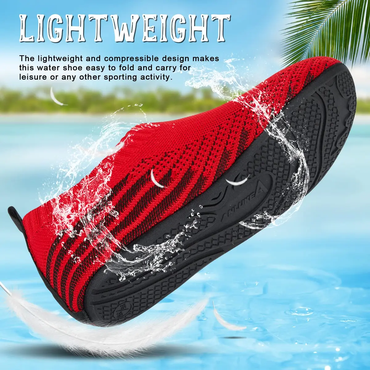 ANLUKE Water Shoes for Women Men | Quick-Dry Swim Shoes for Pool & Beach | Unisex, Breathable Knit, All-Terrain TPR Sole - view 4