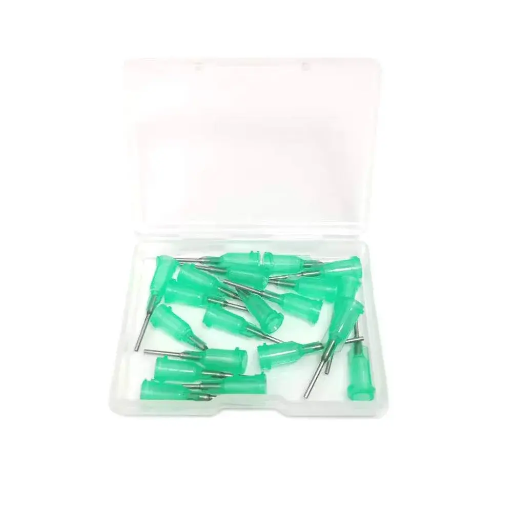 SANANTS 18 Gauge 0.5in Blunt Tip Dispensing Syringe Needles, Green 20 PCS | Luer Lock Precision Applicator for Crafts & Labs - main product image