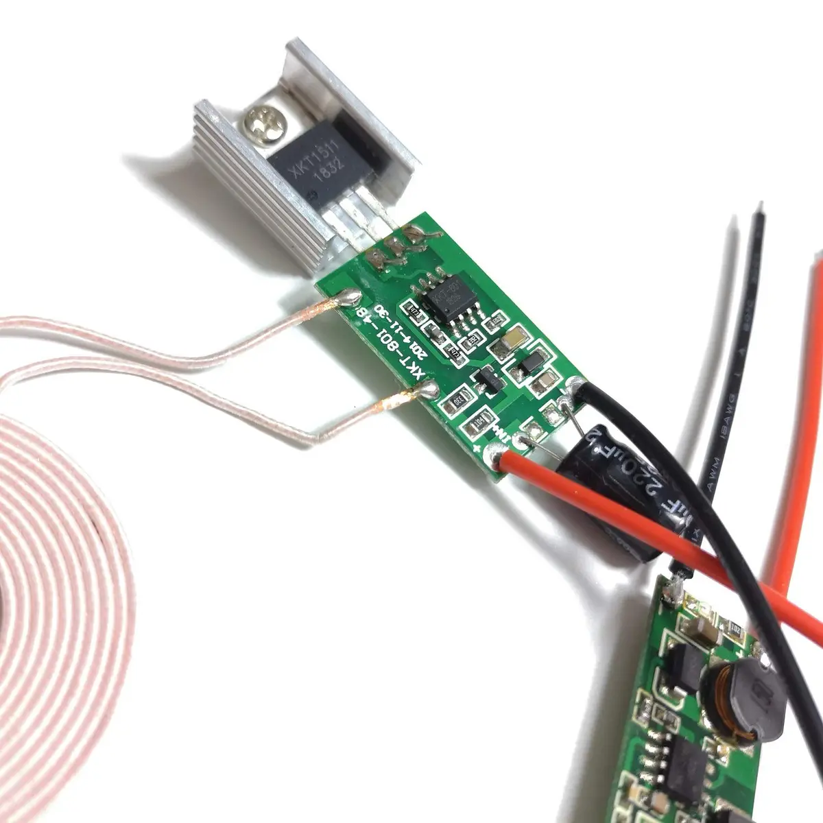 Taidacent 12V 1A Wireless Charging Module with 43mm Coils | 10W DC Input, 5mm Transmission Distance - view 6