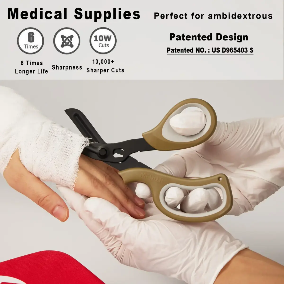 MEUUT 8-Inch Medical Trauma Shears (2-Pack) | Surgical Grade Stainless Steel with Serrated Blades - view 6