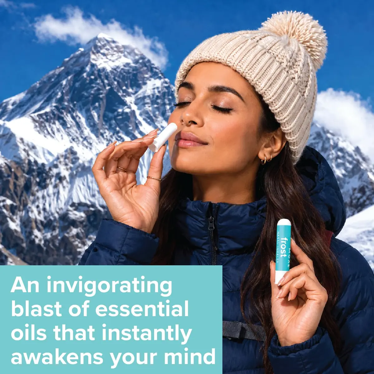 MOXE Frost Refreshing Scent Nasal Inhaler Stick for Breathing Support 3PK | Energizing Aromatherapy with Peppermint, Eucalyptus & Wintergreen - view 5