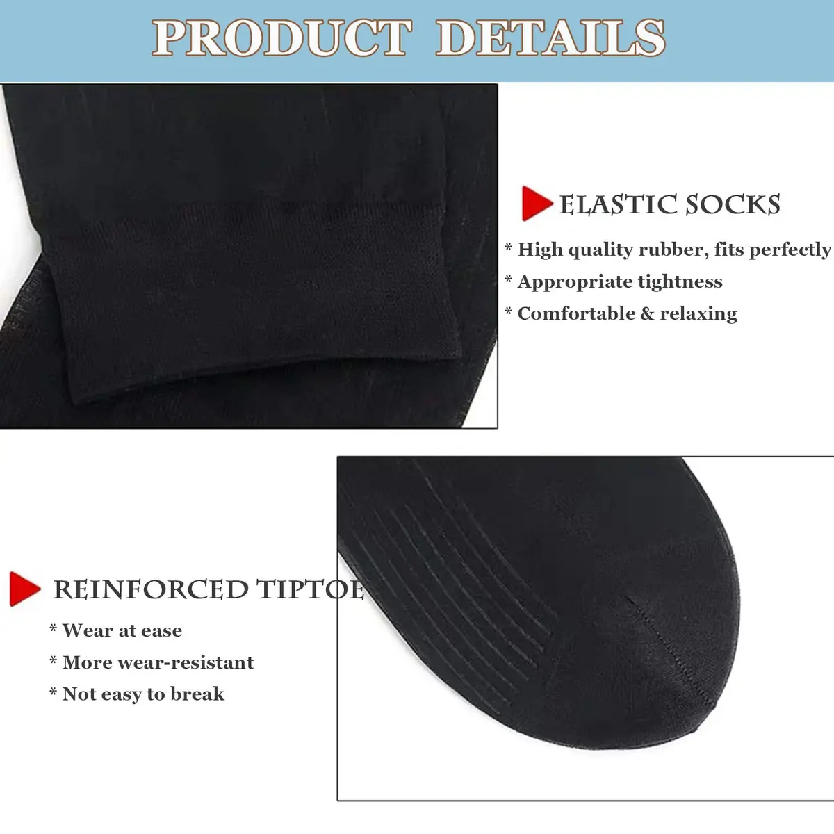 Uaussi Mens Ultra Thin Dress Socks Silk Sheer Mid Calf | Breathable, Moisture-Wicking & Durable (120 chars) - view 3
