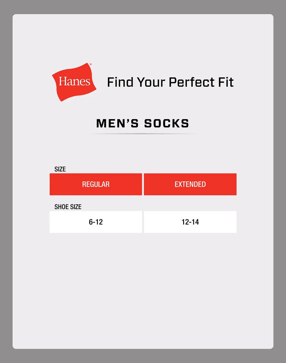 Hanes Men's X-Temp Lightweight No Show Socks 12-Pair Pack White | Breathable, Cool & Dry Fit - view 4