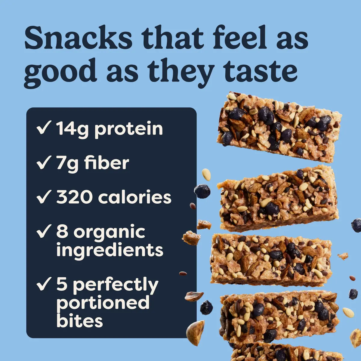 Tosi Plant-Based Nut Bars Almond Blueberry 12-Pack | 12g Protein, Gluten-Free, Vegan, Organic - view 4