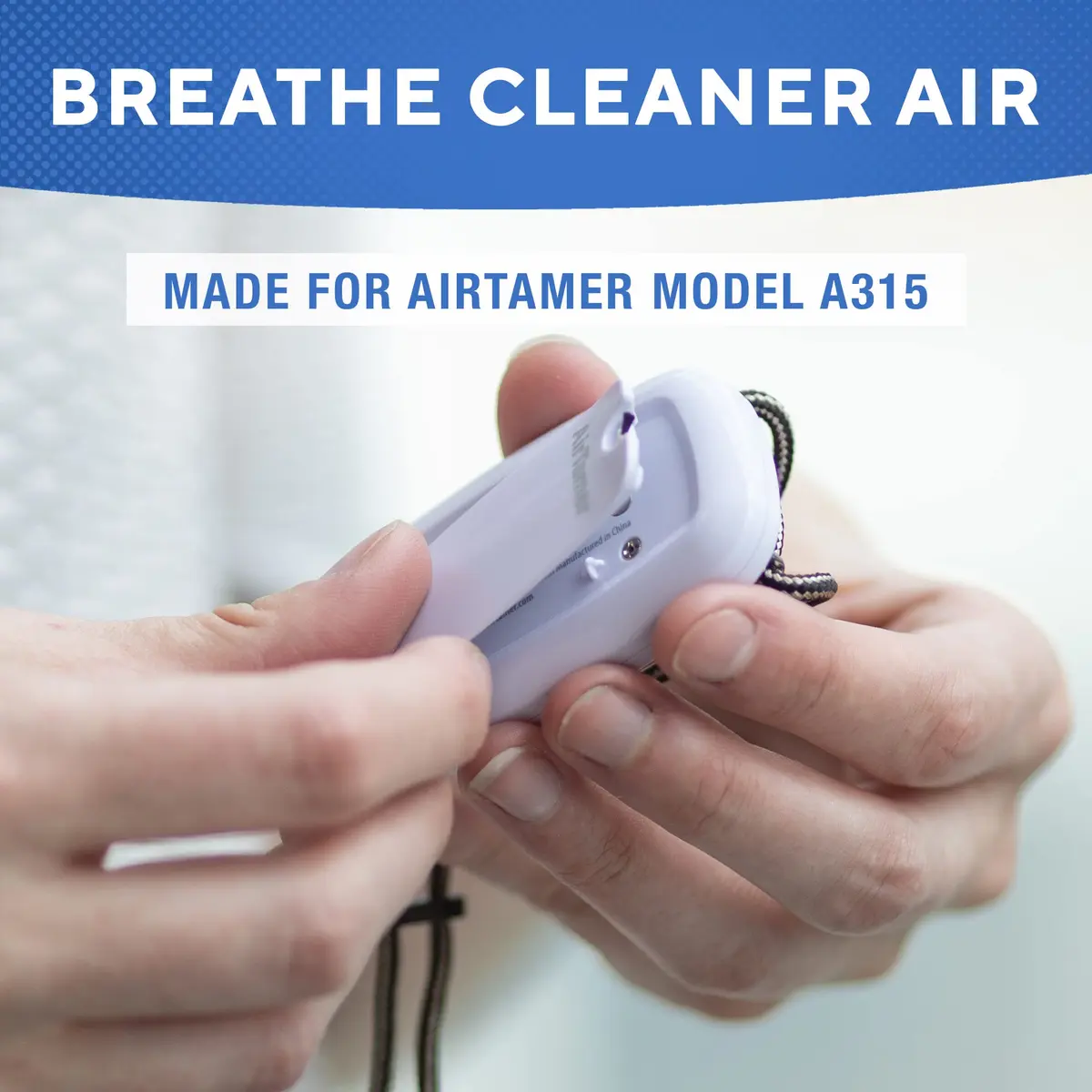 AirTamer Advanced A315W Personal Air Purifier Replacement Negative Ion Emitter Covers - White, 2-Pack | Negative Ion Emitter Covers for AirTamer A315W - view 4