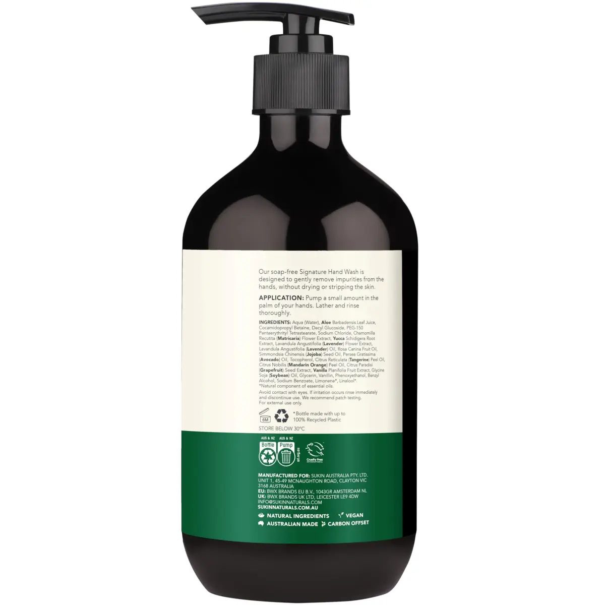 Sukin Cleansing Hand Wash Signature Collection 250ml (8.46 Fl Oz) | Gentle Cleanser for All Skin Types - view 3