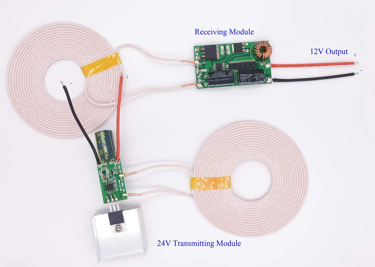 Taidacent 12V 3A Wireless Inductive Coil Module | Long Distance Power Supply (120-150 chars) - view 2