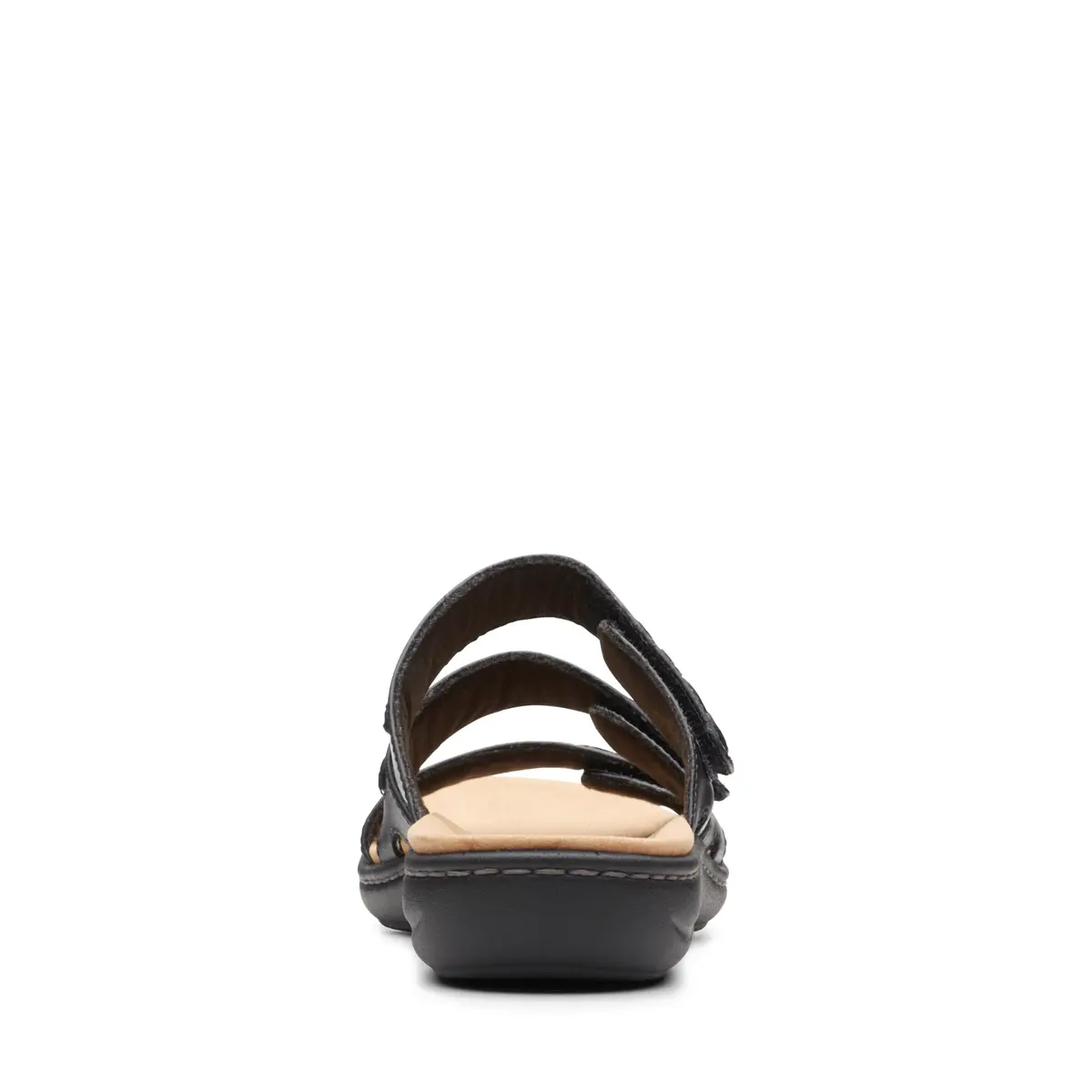 Clarks Women's Laurieann Cove Flat Sandals Black Leather 8.5 Narrow | 24/7 Comfort & Versatility - view 8