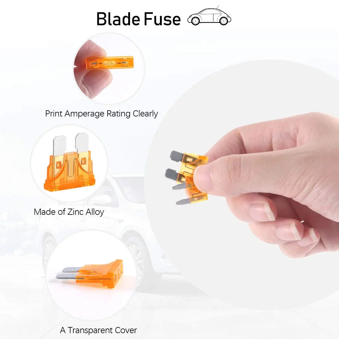 Rustark Automotive Fuses Assortment Kit 250pcs | Standard & Mini Car Blade Fuses, Low & Tall Profile, 4 Style, 251 Pieces - view 3