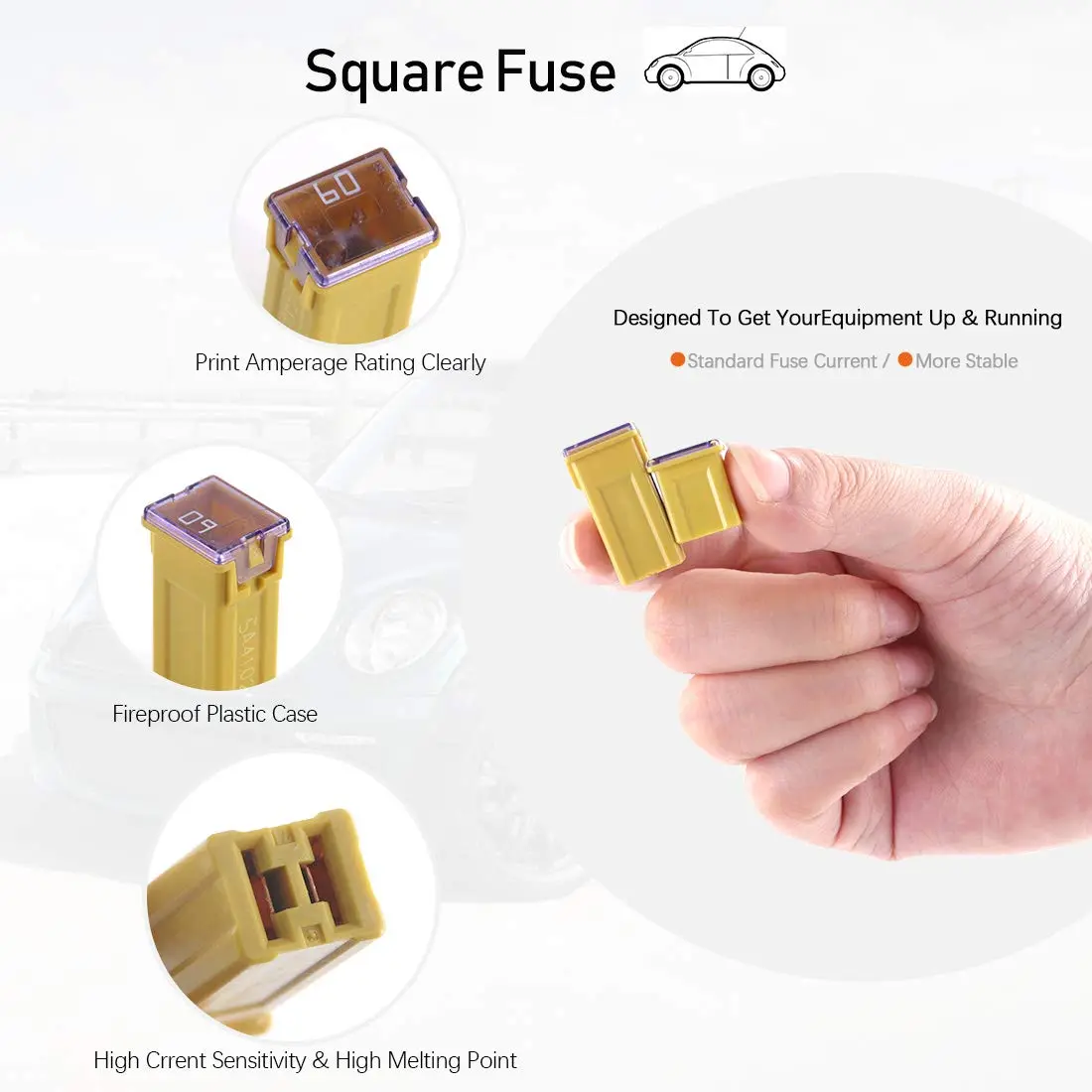 Rustark Automotive Fuses Assortment Kit 250pcs | Standard & Mini Car Blade Fuses, Low & Tall Profile, 4 Style, 251 Pieces - view 4