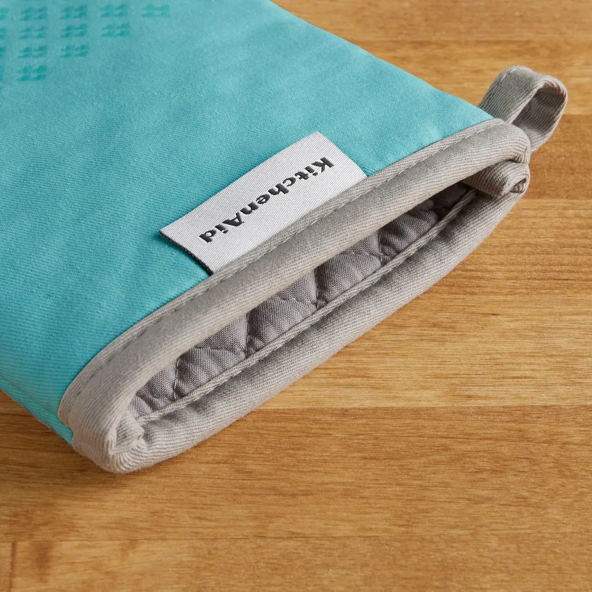 KitchenAid Oven Mitt Set, 7"x12.5", Aqua Sky, 2 Piece | Heat-Resistant Cotton & Silicone Grip - view 4