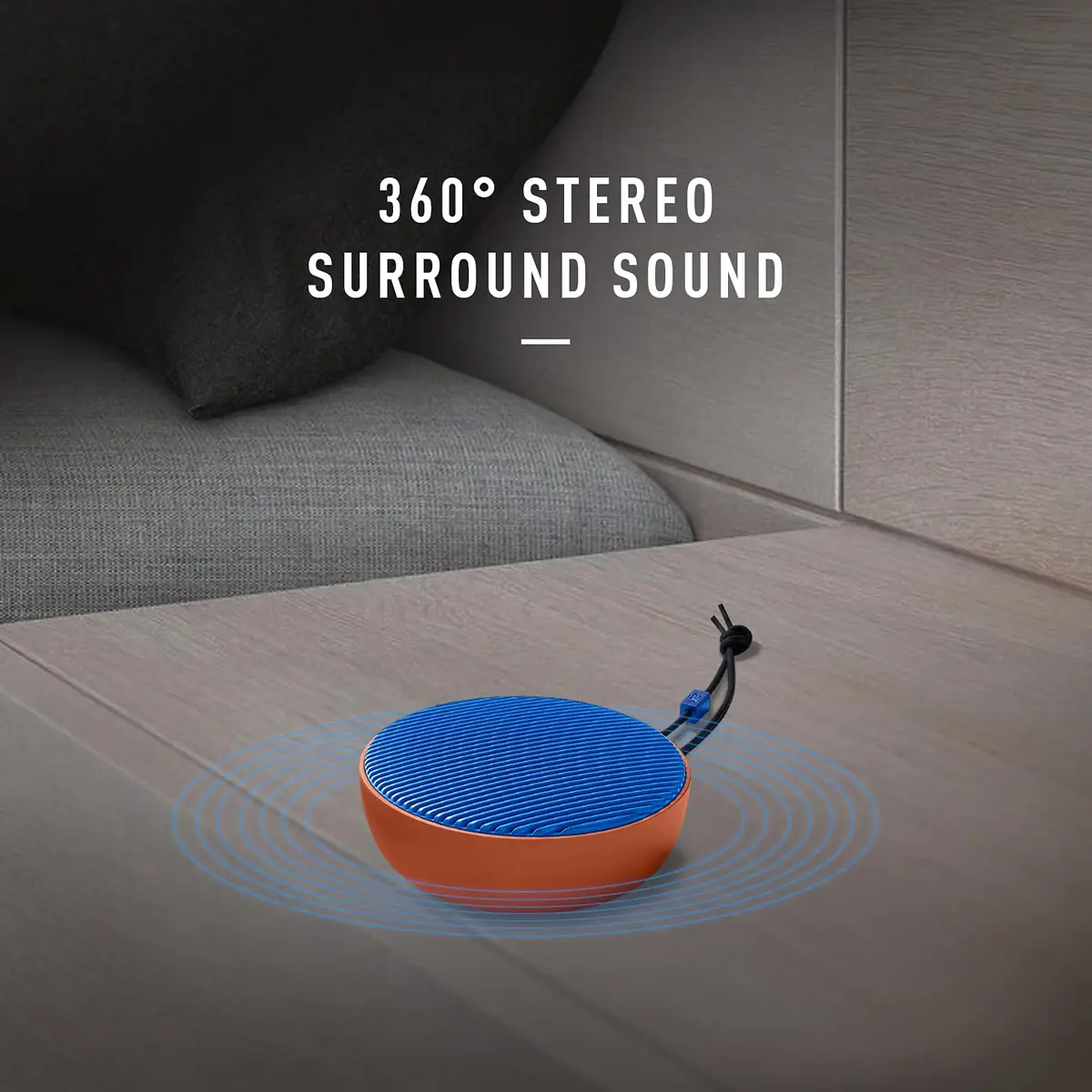 Vifa City Portable Bluetooth Speaker, Terracotta Blue | IPX4 Waterproof, Dual Pairing, 20W HiFi Audio - view 4