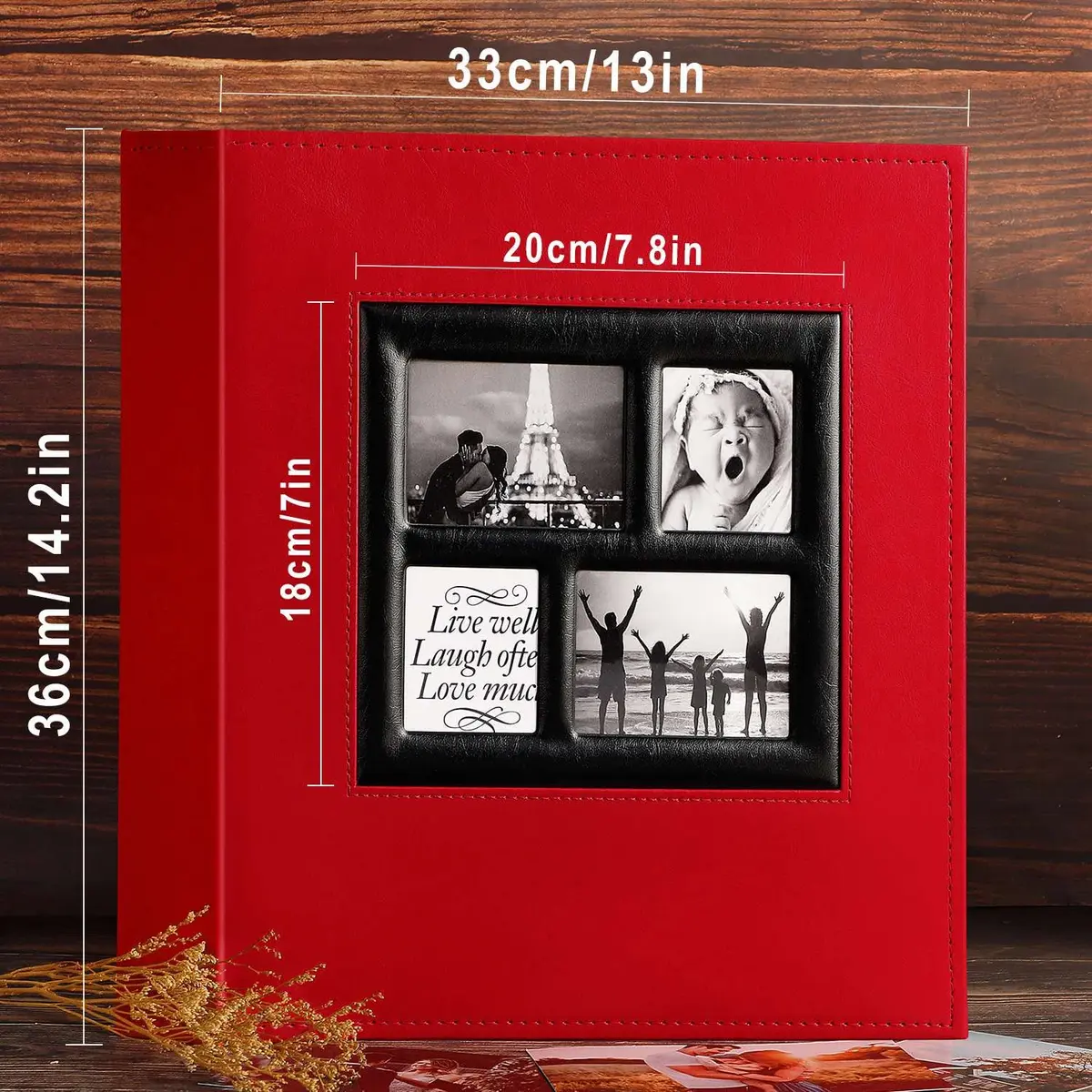 Ywlake Photo Album 4x6 1000 Pockets | Extra Large Capacity Family Wedding Album with Leather Cover - view 5