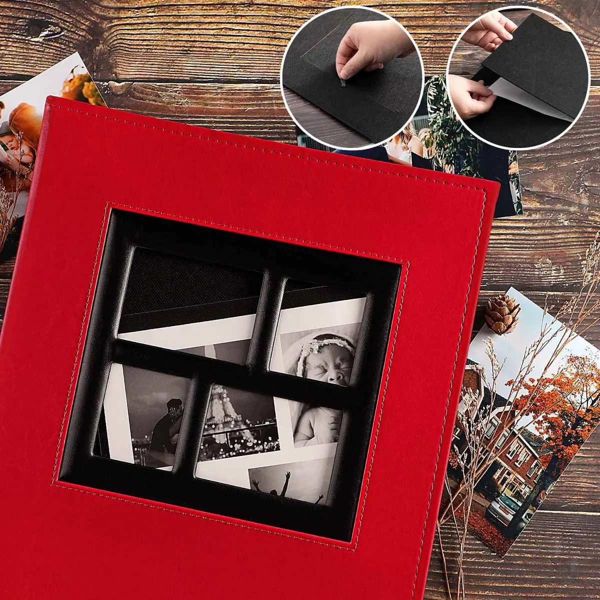 Ywlake Photo Album 4x6 1000 Pockets | Extra Large Capacity Family Wedding Album with Leather Cover - view 4
