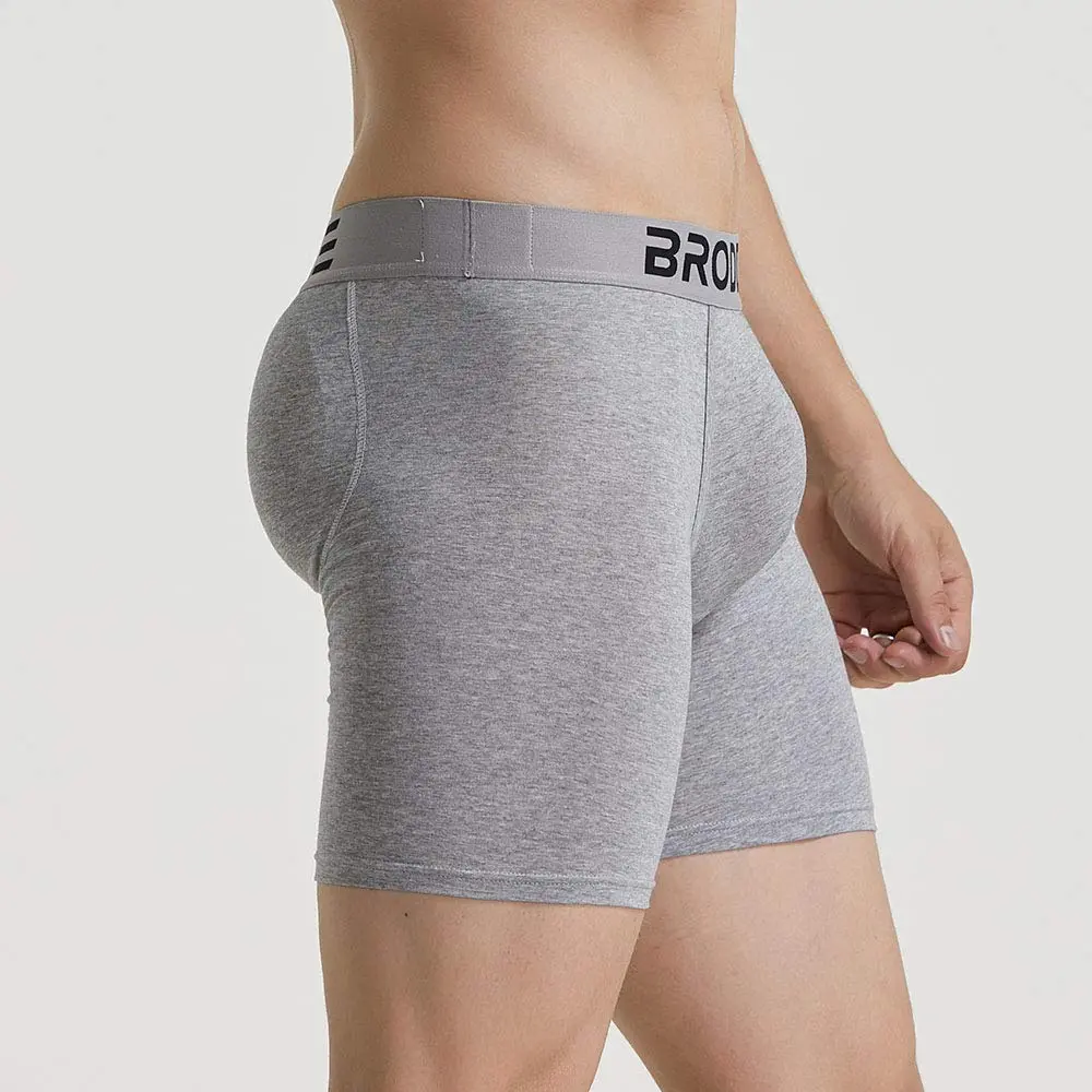 BRODDLE Men's Padded Boxer Briefs with Butt Enhancers - Grey Medium | Enhances Shape & Comfort - view 2
