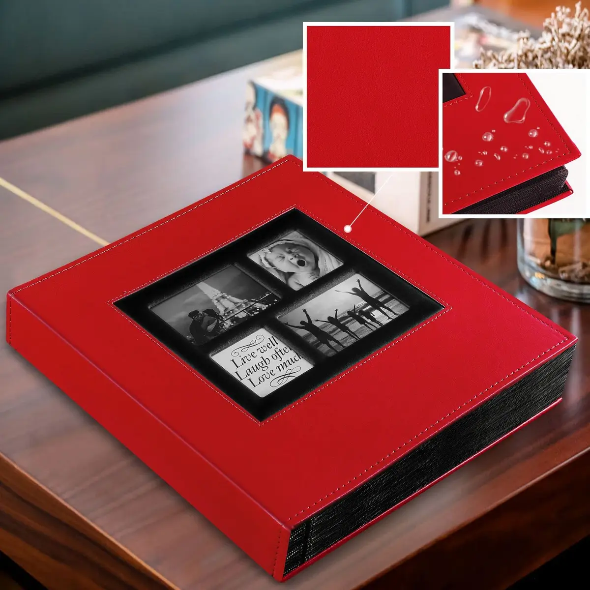 Ywlake Photo Album 4x6 500 Pockets | Extra Large Capacity Family Wedding Album with Leather Cover - view 3
