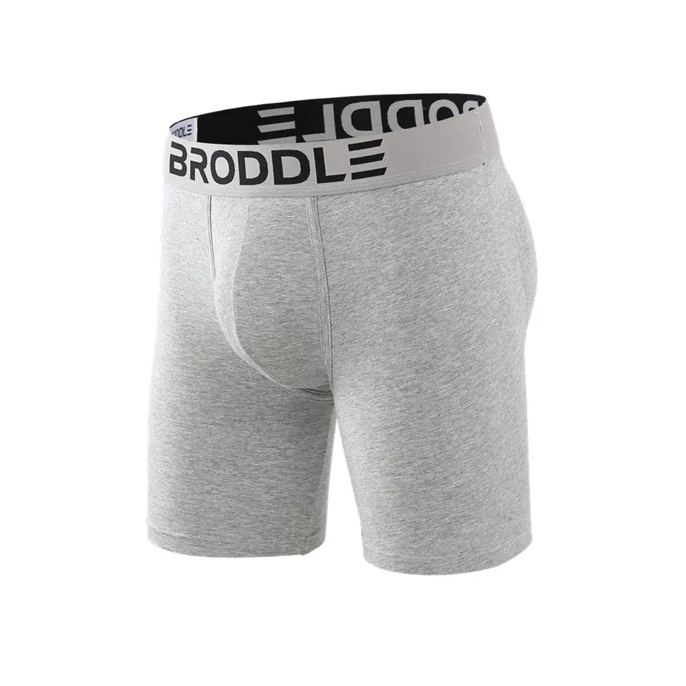 BRODDLE Men's Padded Boxer Briefs with Butt Enhancer Grey Large | Enhances Shape for a Fuller Look - main product image