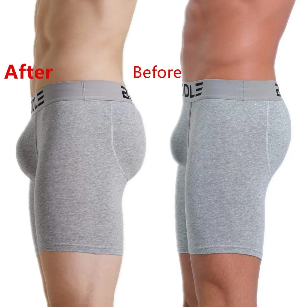 BRODDLE Men's Padded Boxer Briefs with Butt Enhancer Grey Large | Enhances Shape for a Fuller Look - view 5