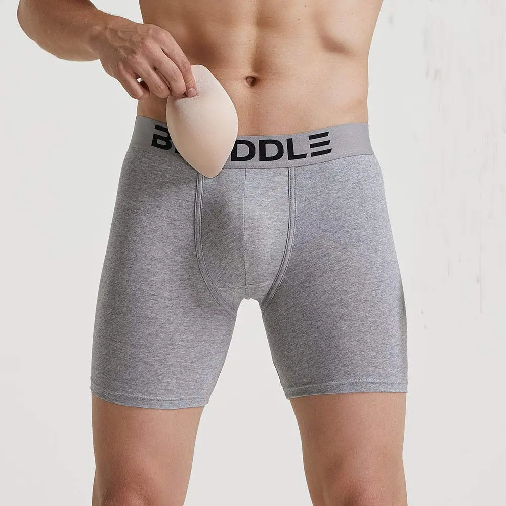 BRODDLE Men's Padded Boxer Briefs with Butt Enhancer Grey Large | Enhances Shape for a Fuller Look - view 6