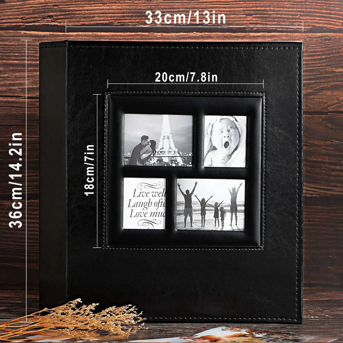 Ywlake Photo Album 4x6 1000 Pockets | Extra Large Capacity Family Wedding Album with Leather Cover - view 5