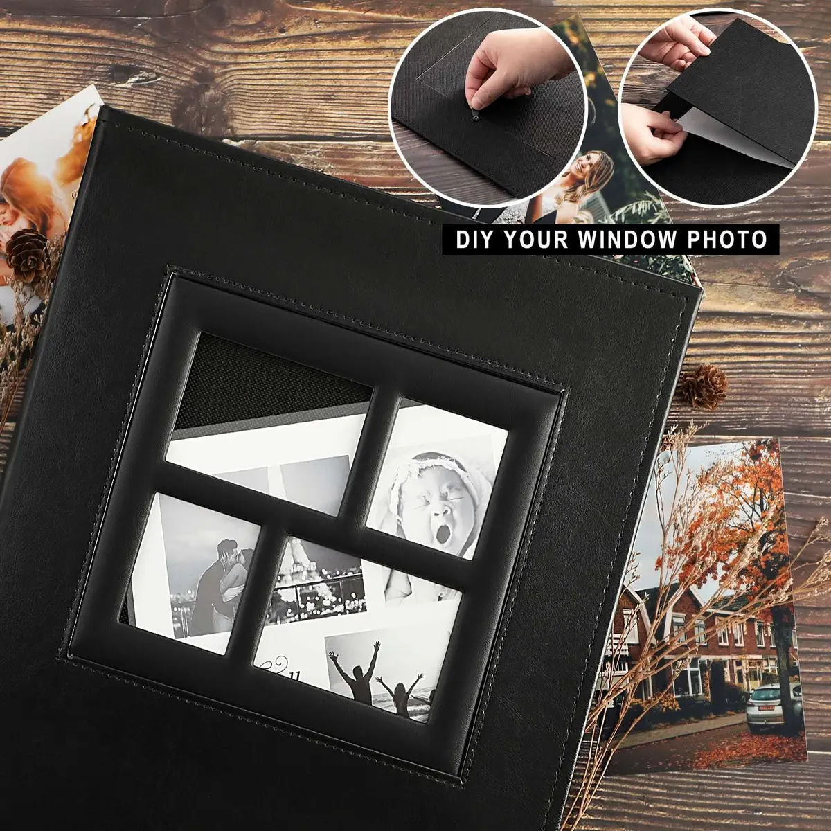 Ywlake Photo Album 4x6 1000 Pockets | Extra Large Capacity Family Wedding Album with Leather Cover - view 4