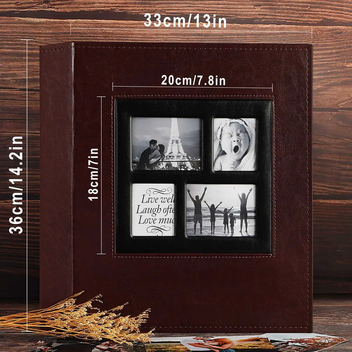 Ywlake Photo Album 4x6 1000 Pockets | Extra Large Capacity Wedding Album with Leather Cover - view 5