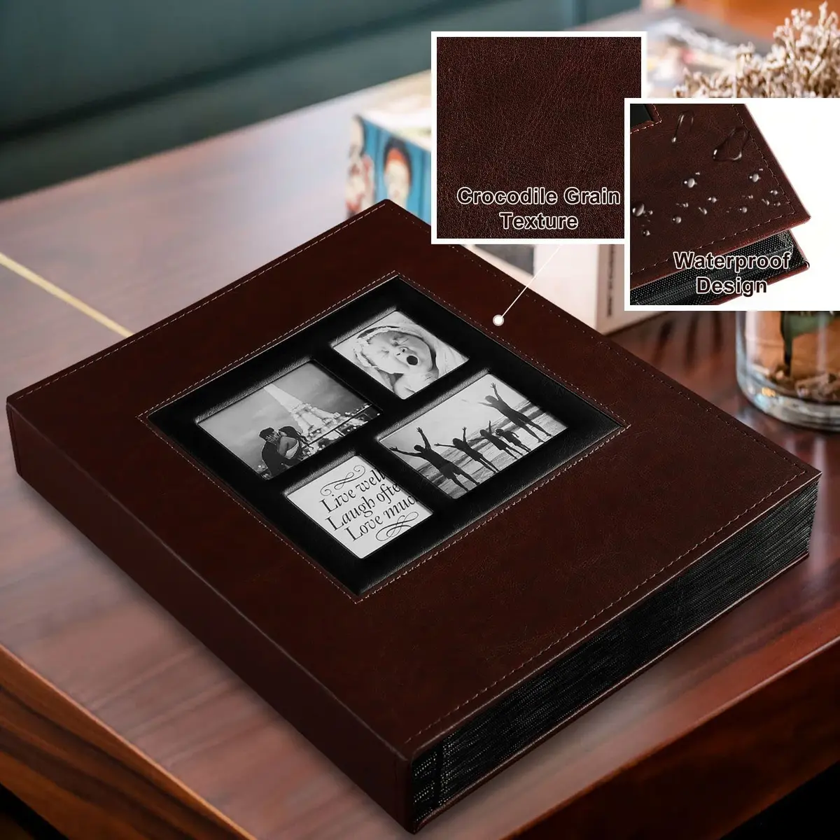 Ywlake Photo Album 4x6 1000 Pockets | Extra Large Capacity Wedding Album with Leather Cover - view 3