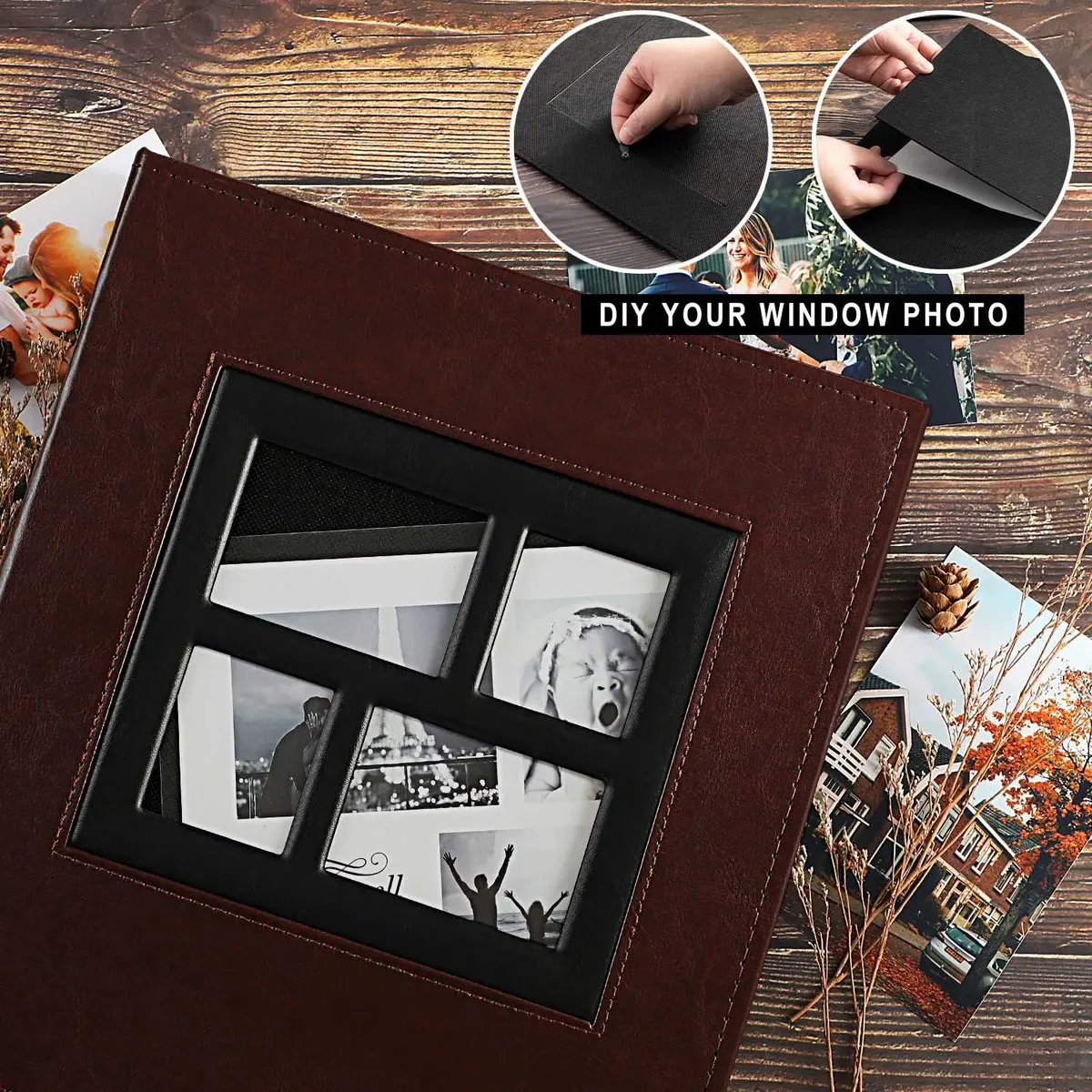 Ywlake Photo Album 4x6 1000 Pockets | Extra Large Capacity Wedding Album with Leather Cover - view 4