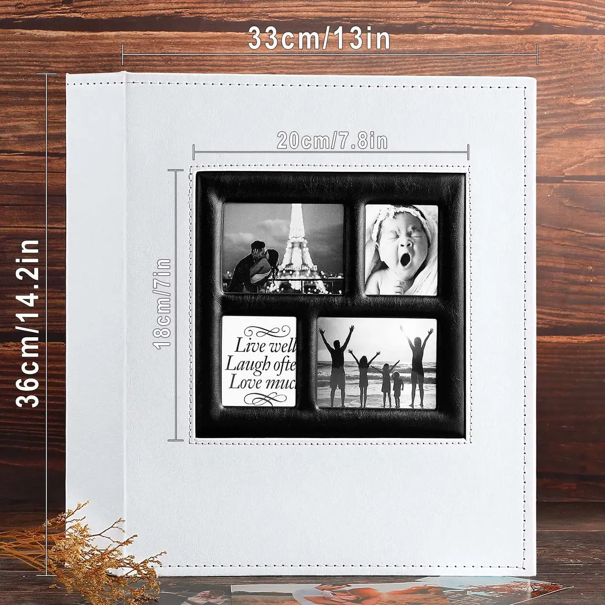 Ywlake Photo Album 4x6 1000 Pockets | Extra Large Capacity Family Wedding Album with Leather Cover - view 5
