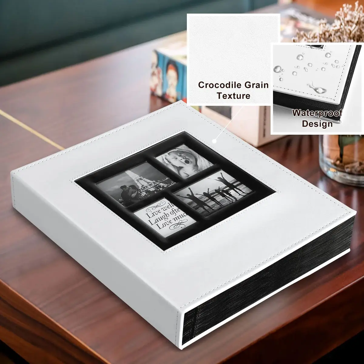 Ywlake Photo Album 4x6 1000 Pockets | Extra Large Capacity Family Wedding Album with Leather Cover - view 3
