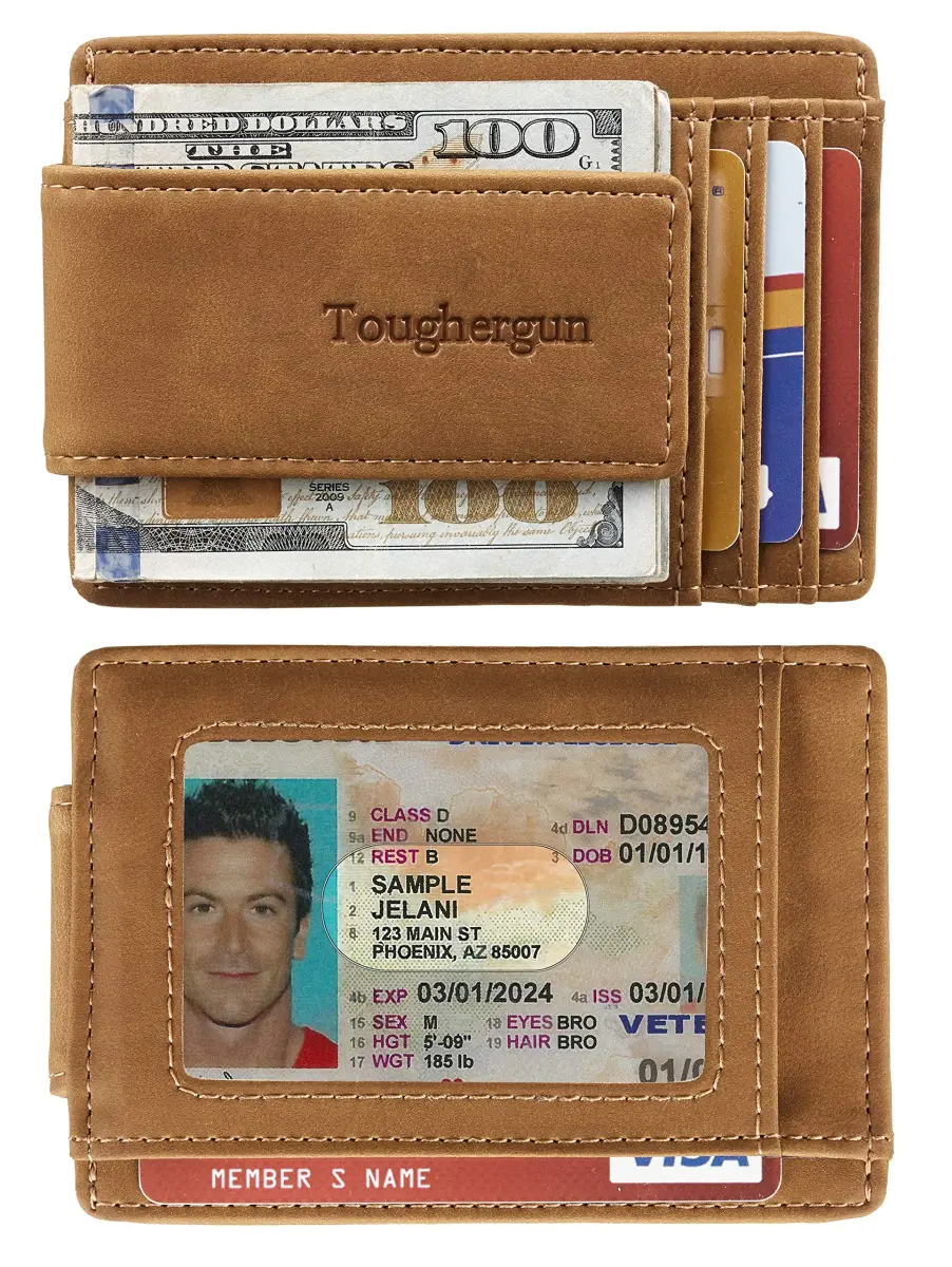 Toughergun Slim Wallet RFID Blocking Money Clip 10.16 cm (4") | Minimalist Front Pocket Card Holder - view 2