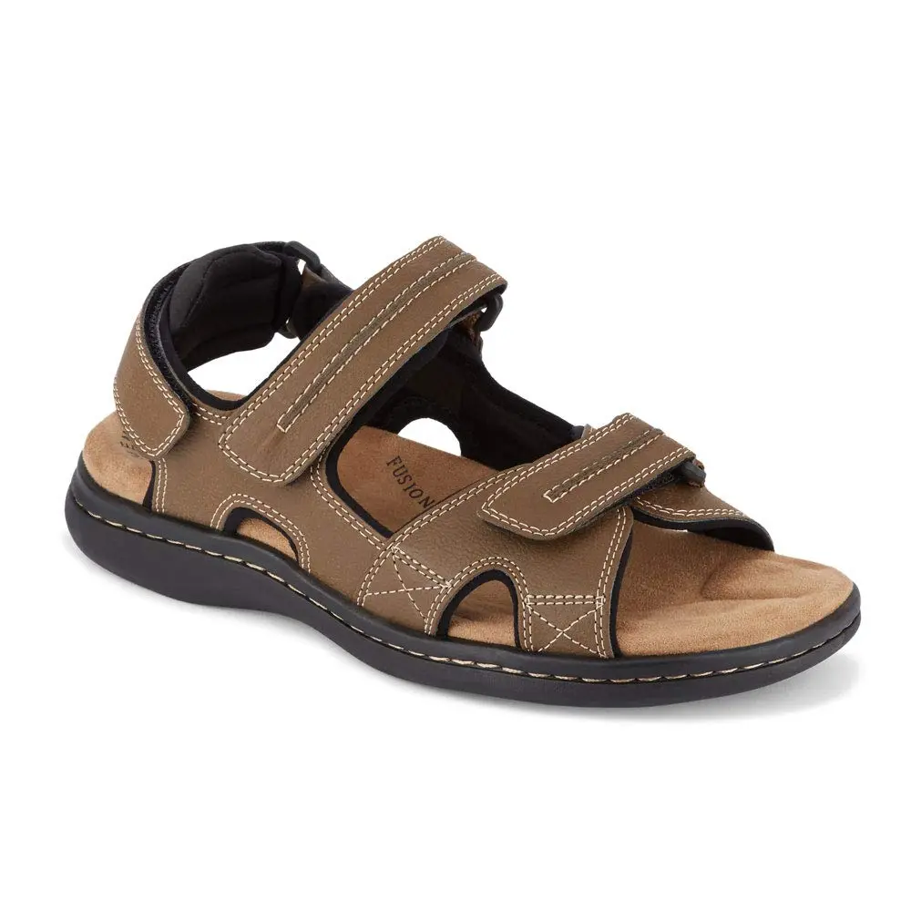 Dockers Mens Newpage Outdoor Sport Sandal Memory Foam, Dark Tan, 15 Wide | Water-Friendly, All-Day Comfort - main product image