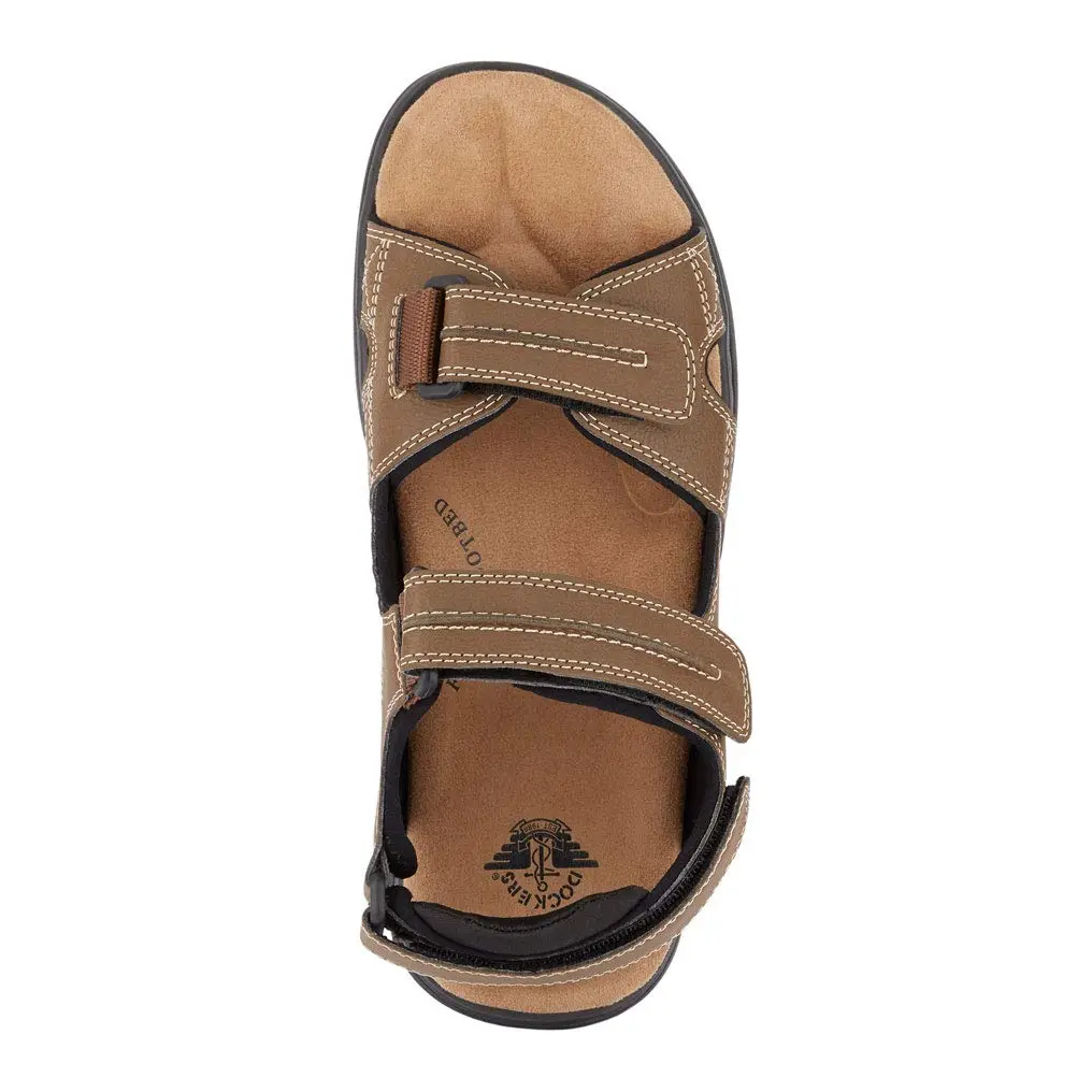Dockers Mens Newpage Outdoor Sport Sandal Memory Foam, Dark Tan, 15 Wide | Water-Friendly, All-Day Comfort - view 3