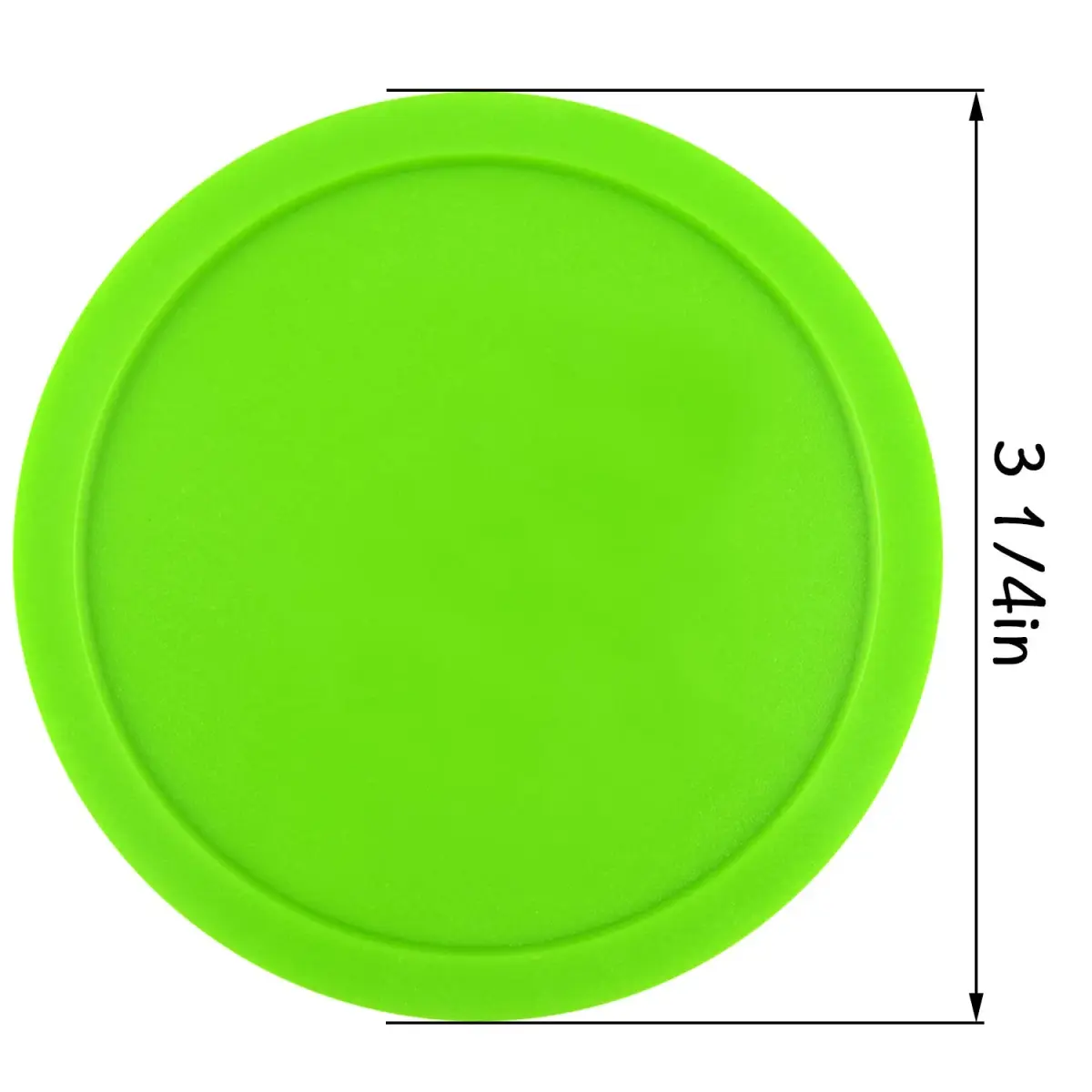 ONE250 Green Air Hockey Pucks (6 Pcs, 3.25 inch Diameter) | Durable ABS Replacement Accessories for Standard Game Tables - view 3
