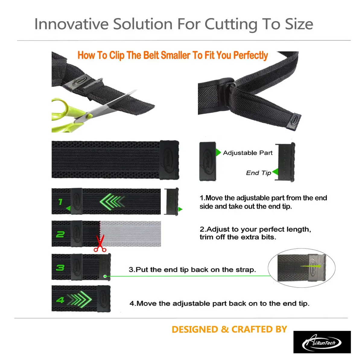 AiRunTech Running Belt with 2x 6oz Bottles & Phone Pocket | Unisex, Adjustable, No Bounce Hydration Pack - view 7