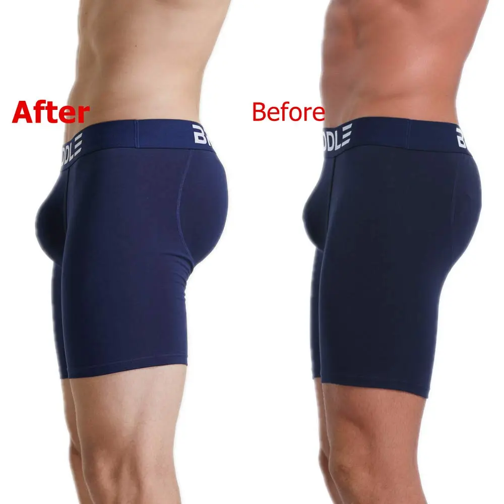 BRODDLE Men's Padded Boxer Briefs with Butt Enhancer — Navy Blue Large | Enhances Shape & Comfort - view 5