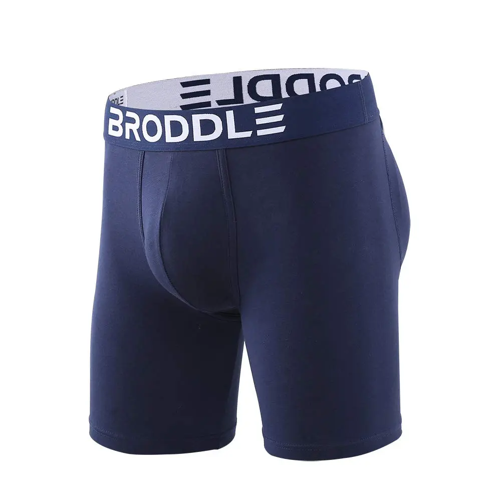 BRODDLE Men's Padded Boxer Briefs with Butt Enhancer — Navy Blue Large | Enhances Shape & Comfort - view 2