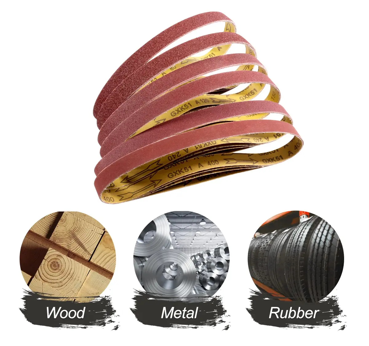 S SATC 1x30 Inch Sanding Belts 24-Pack (60-400 Grits) Aluminum Oxide | Heavy Duty Stripping & Sanding - view 6