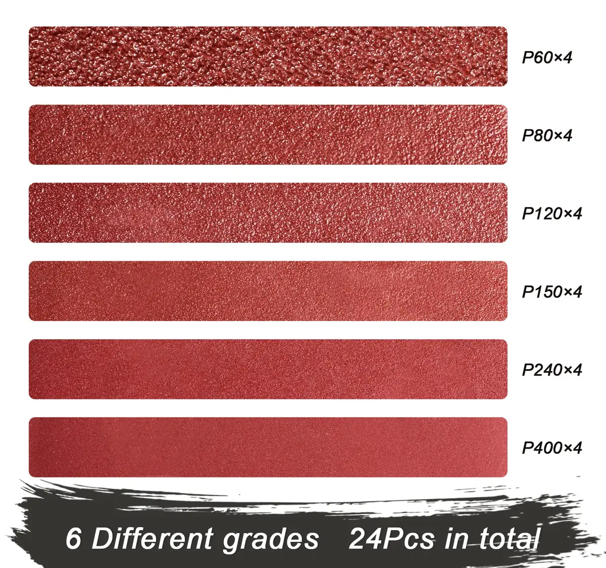 S SATC 1x30 Inch Sanding Belts 24-Pack (60-400 Grits) Aluminum Oxide | Heavy Duty Stripping & Sanding - view 3