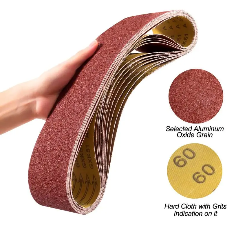 S SATC 4x36 Inch Sanding Belts 12-Pack (60-400 Grits) Aluminum Oxide | Heavy Duty Stripping & Finishing - view 6