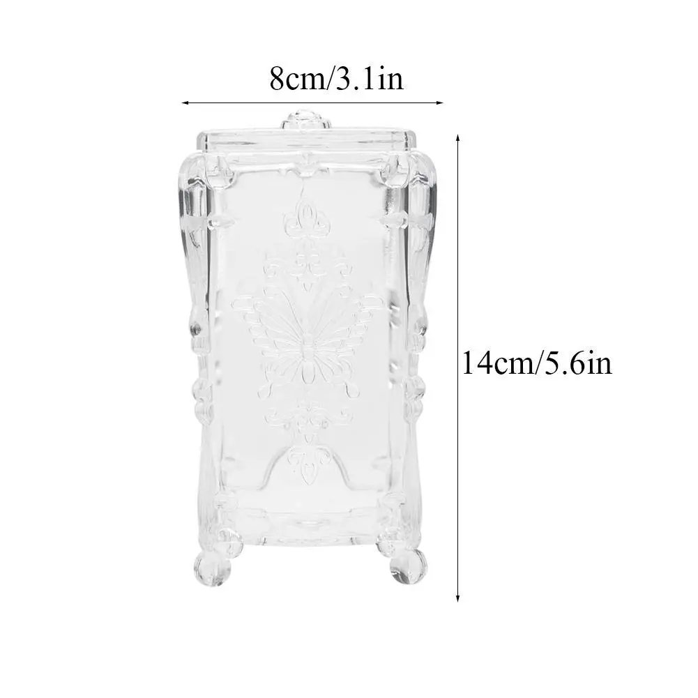 FILFEEL Acrylic Cosmetic Storage Box with Lid | 8cm x 7cm x 14cm (3.1in x 2.8in x 5.6in) - view 6