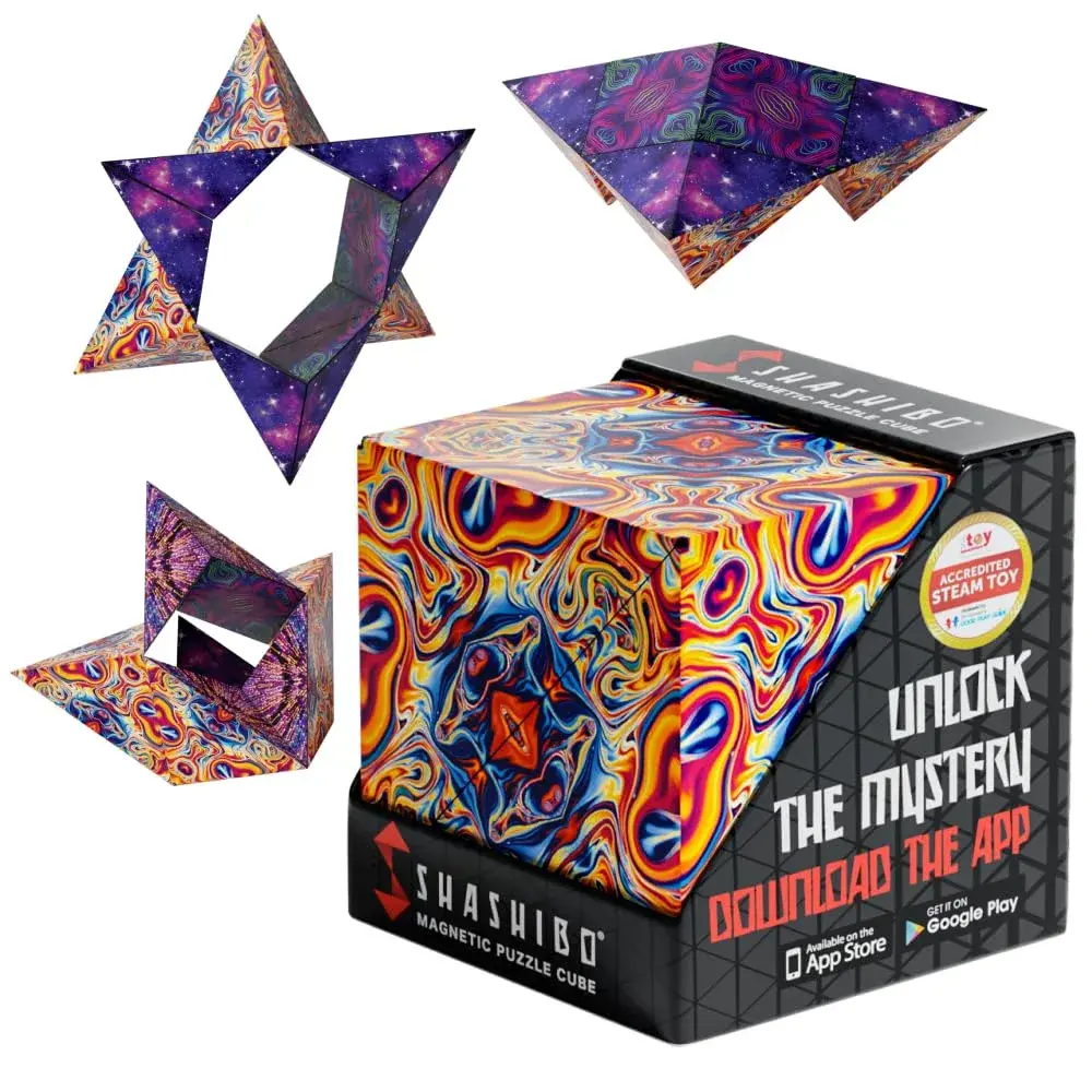 Shashibo DODECA Magnetic Puzzle Cube, Spaced Out Color, 6.3cm (2.5 inch) | STEM/STEAM Educational Toy for Kids & Adults - main product image