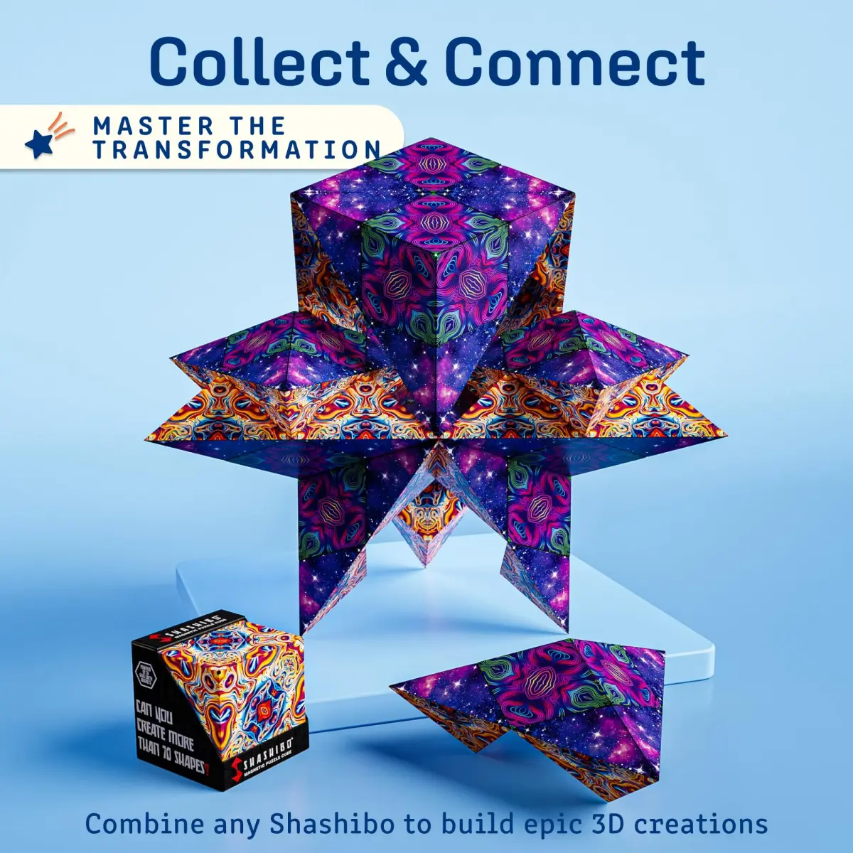 Shashibo DODECA Magnetic Puzzle Cube, Spaced Out Color, 6.3cm (2.5 inch) | STEM/STEAM Educational Toy for Kids & Adults - view 6