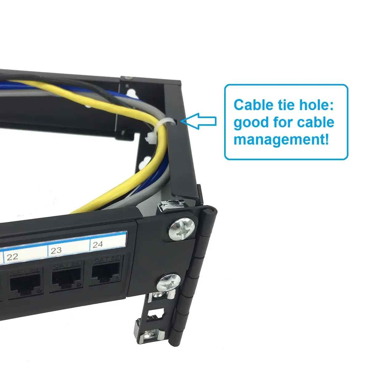 JINGCHENGMEI 2U 19-inch Hinged Wall Mount Patch Panel Bracket- 6-inch Deep | Easy Access & Maintenance (70-120 chars) - view 3