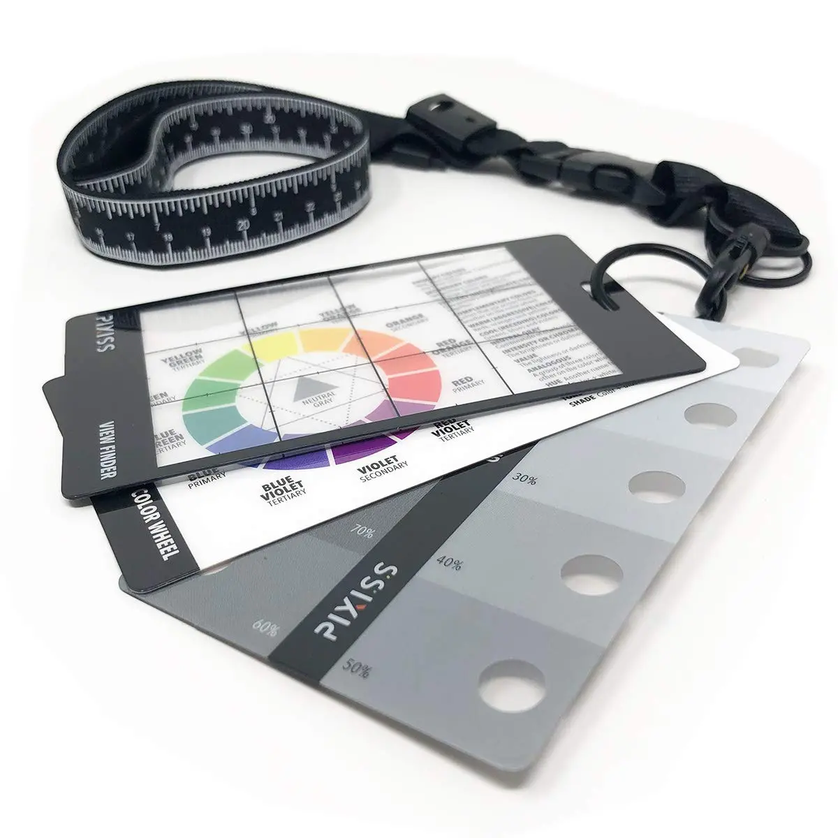 Pixiss Art Craft Kit | Artist Tools on Lanyard, Greyscale, Color Wheel, View Catcher (5x3") - view 7