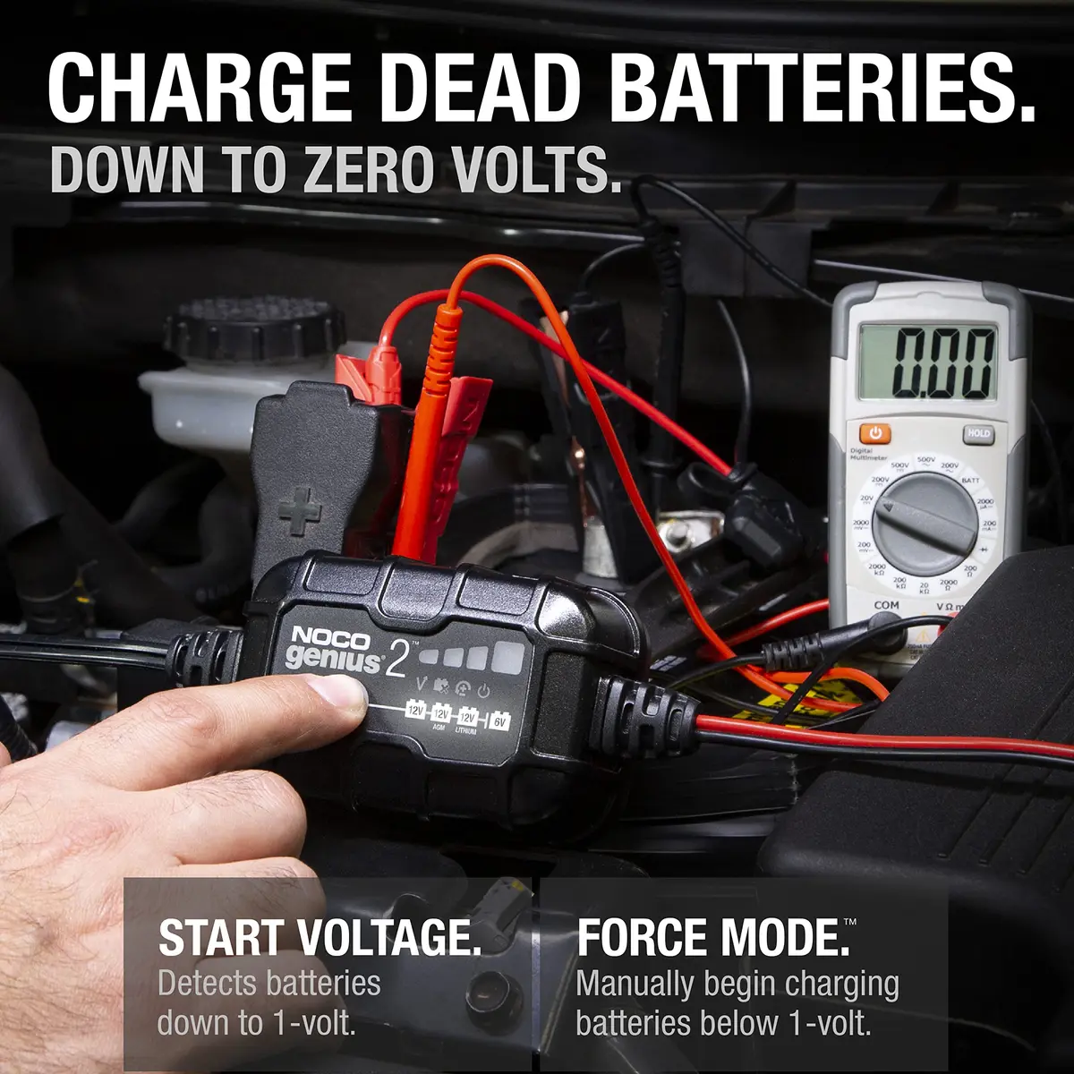 NOCO GENIUS2 2A 6/12V Smart Battery Charger, Trickle Charger & Maintainer | Compact, Power & Versatility - view 3