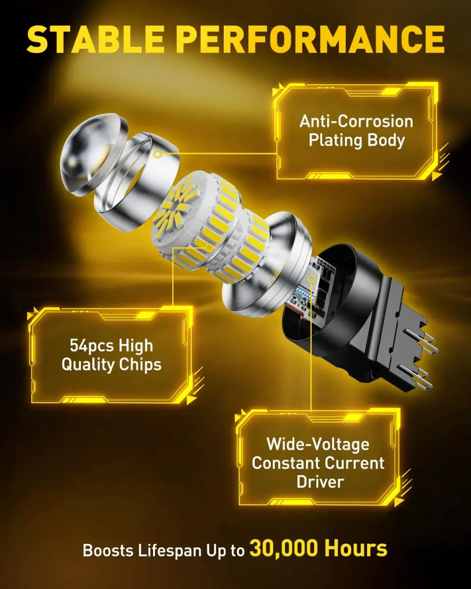 AUXITO 3157 LED White Bulbs (2-Pack) | 6000K Bright Backup Reverse Lights - view 7